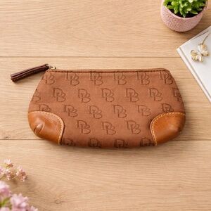 Dooney & Bourke Brown Monogram Makeup Pouch
